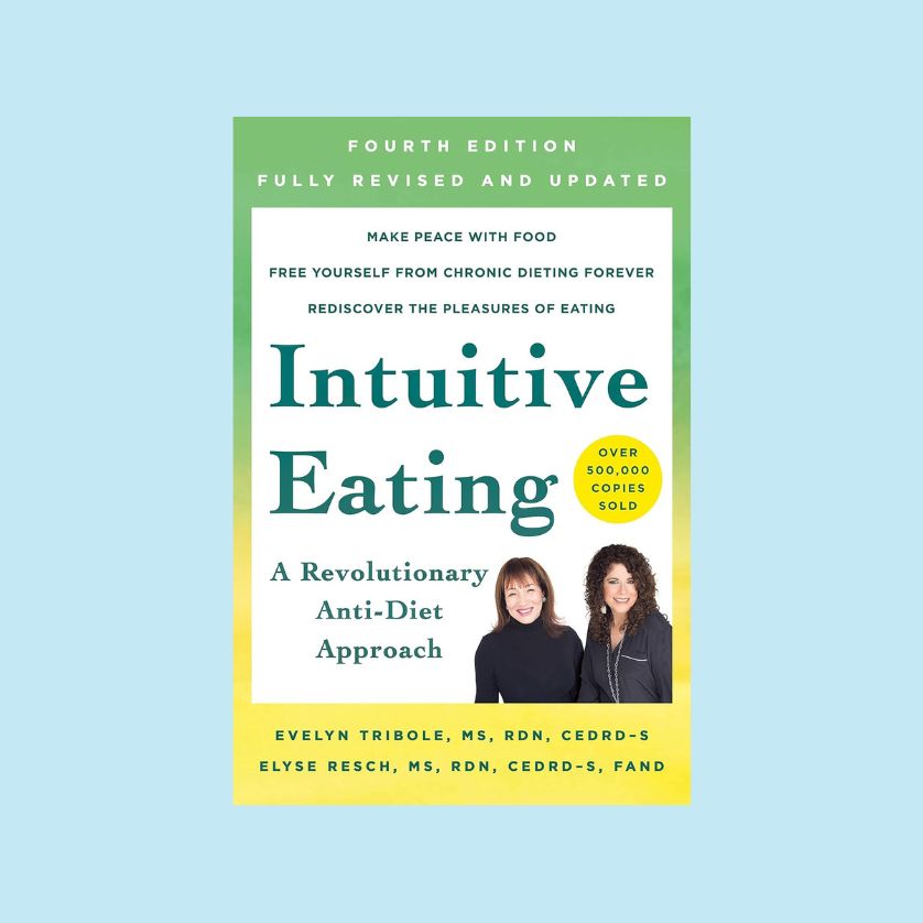 The cover of the book intuitive eating.