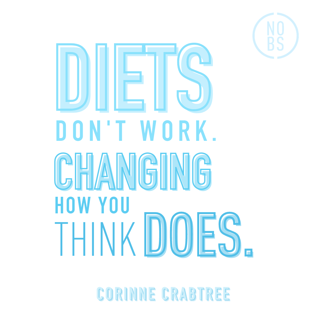 Diet's don't work. Changing How you think does.