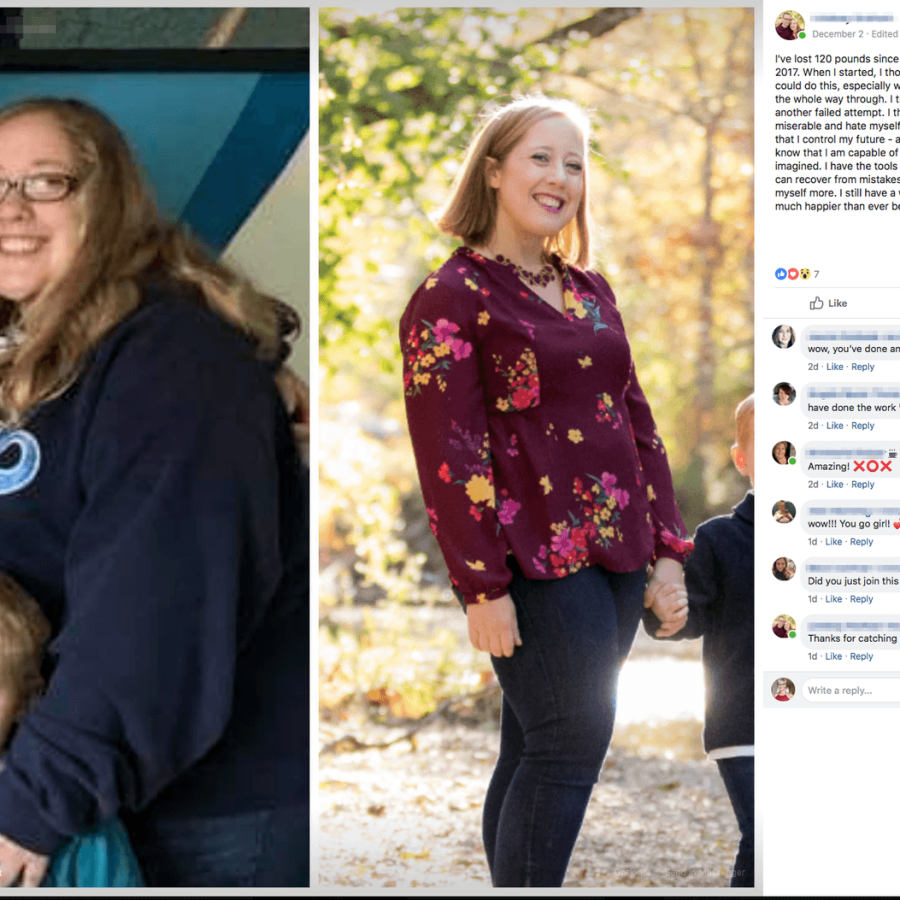 A woman and child undergo an inspiring weight loss transformation.